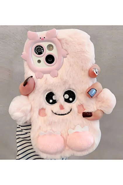Paw Butik iPhone 17 Pro Peluş Sevimli Karakter Tasarımlı Kılıf