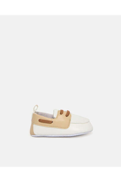 Baby White Elastic Gore Pram Shoe