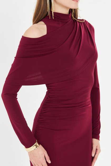 Cloudy Bordo Dress