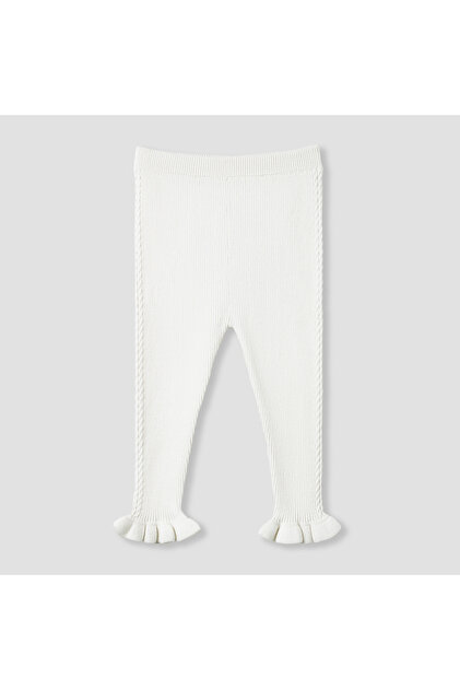 Ribbed Leggings with Bow Detail