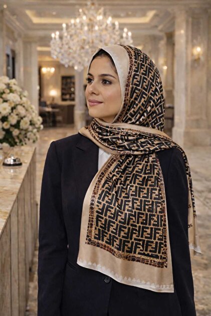 شال حريري فاخر من الفوال، حجاب، وشاح، شال بنمط الفهد، مقاس 70 × 180 سم