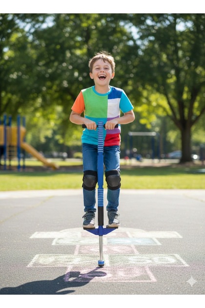 HEPİTOP Çocuk Zıplama Çubuğu Pogo Stick, Zıp Zıp Oyuncak, Denge