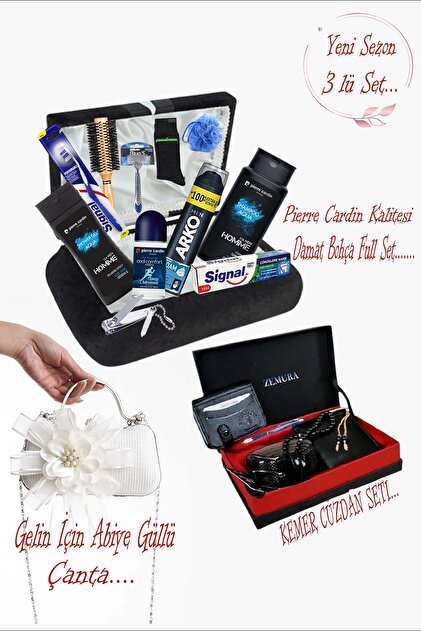 Pierre Cardin Damat Çeyiz Bohçası Sandığı Erkek Bakım Seti Çeyiz