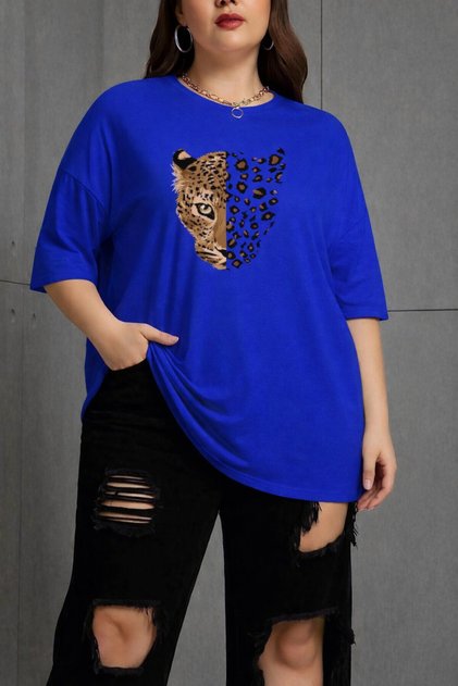 Plus Size Leopard Printed Unisex T-Shirt
