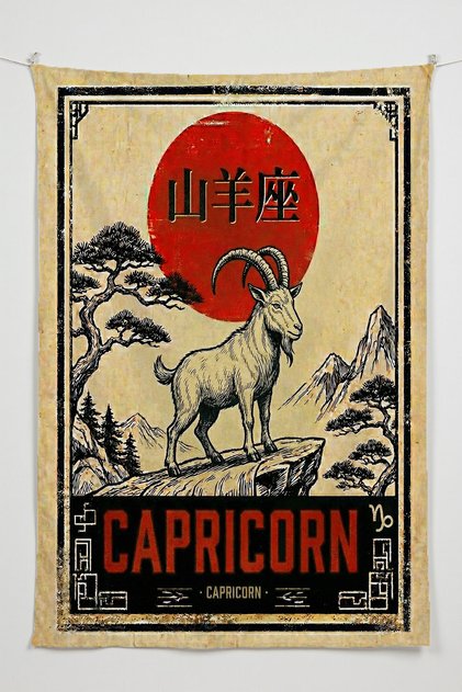 Zodiac Pattern Wall Covering β Astrology Themed, High-Quality Fabric, Tapestry Wall Carpet
