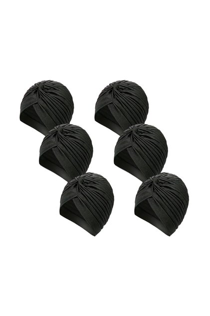 Women's black pullover hats, suitable for home, school, shopping, and the gym. 6 pieces.