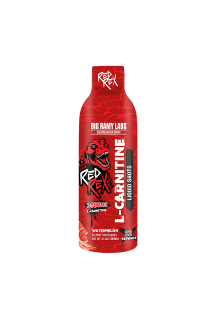 Red Rex L-carnitine Liquid Shots, 32 Servings, Watermelon, 3500 Mg L-carnitine Per Daily Serving