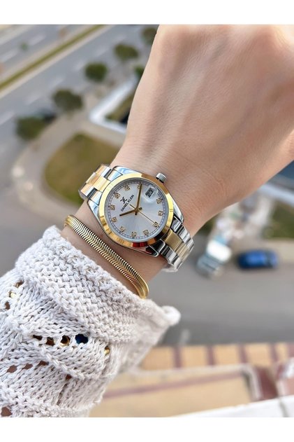 Women's Wrist Watch+Bracelet with Calendar Dial 3 Atm Water Resistant 2 Years Warranty Bx10944.3