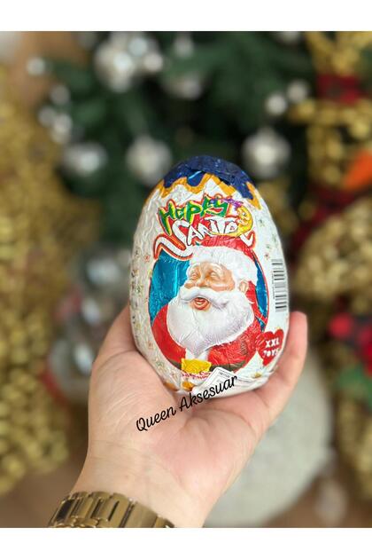 DEV BOY yılbaşı özel büyük Noel babalı sürpriz oyuncaklı yumurta hediyeli sütlü çikolata