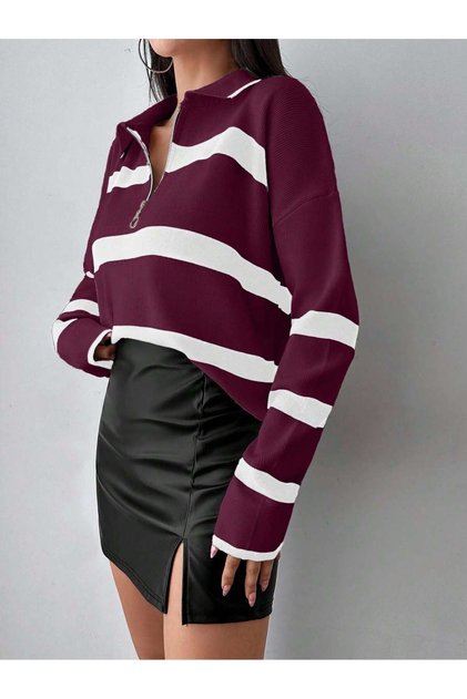 Women's Half-Zip Knit Sweater