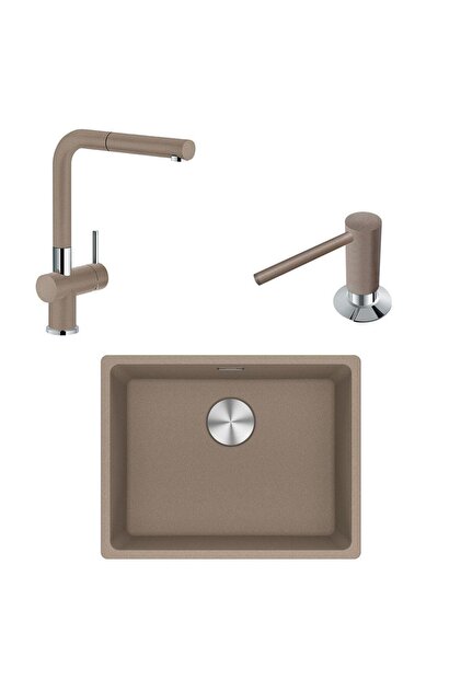 Franke Maris MRG 110-52 Üçlü Set, Oyster renk, Evye - Armatür