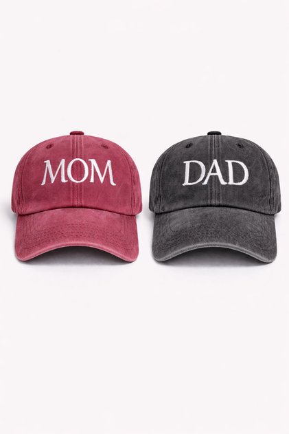 Dad & Mom Embroidered Vintage Hat Cap