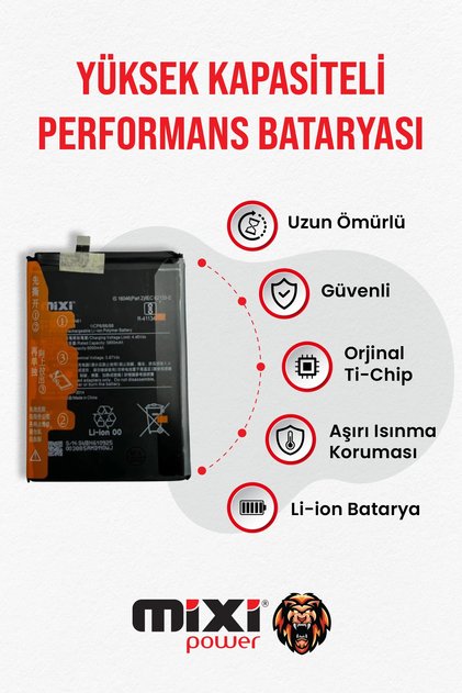 Xiaomi Poco X3 NFC Uyumlu Tam Kapasite Batarya TR Garantili