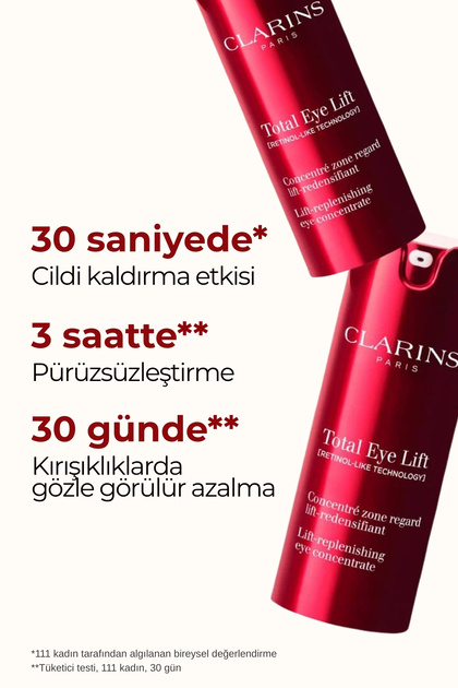 Clarins TOTAL EYE LIFT 15 ML - Doğal Retinol* - Yaşlanma Karşıtı