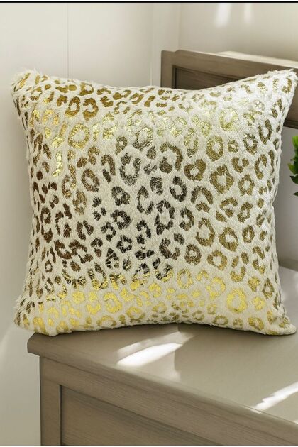 Gilded Soft Rabbit Feather Decorative Throw Pillow Cover 45X45