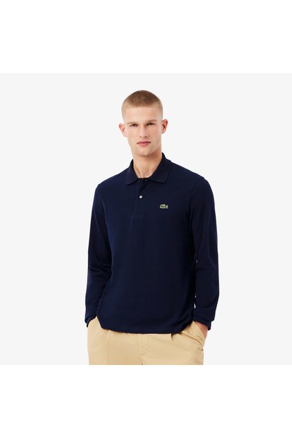 L.12.12 Erkek Classic Fit Uzun Kollu Lacivert Polo