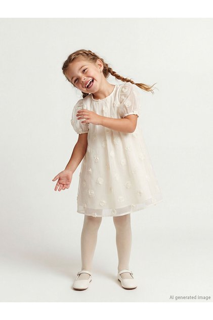 Özmarka New Season Crew Neck Girl's Dress