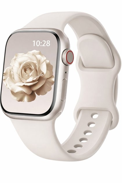 Apple Watch 12-11-10 (42mm) 9 8 7 (41mm) 6 5 4 SE(40mm) Uyumlu Silikon Kordon Kayış