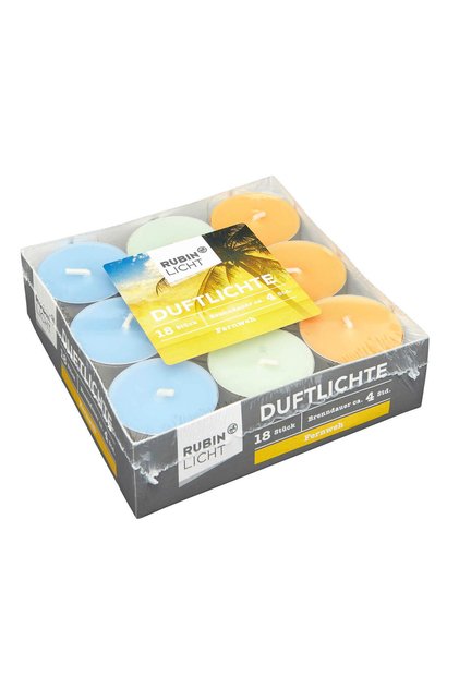 Rubin Licht Tealight Kokulu Mum Uzak Diyarlar, 18'li
