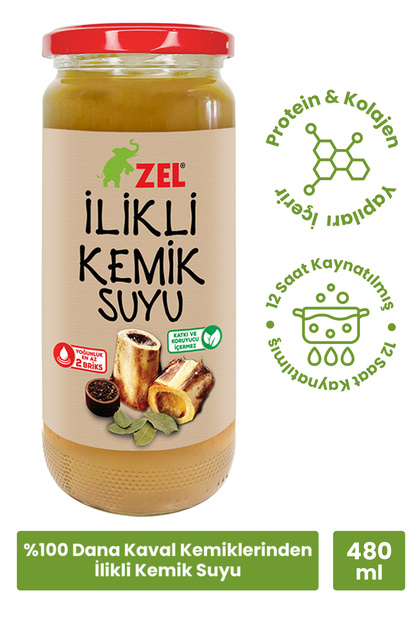 %100 Dana Kaval Kemiklerinden İlikli Kemik Suyu 480 ml – 12 Saat Kaynatılmış