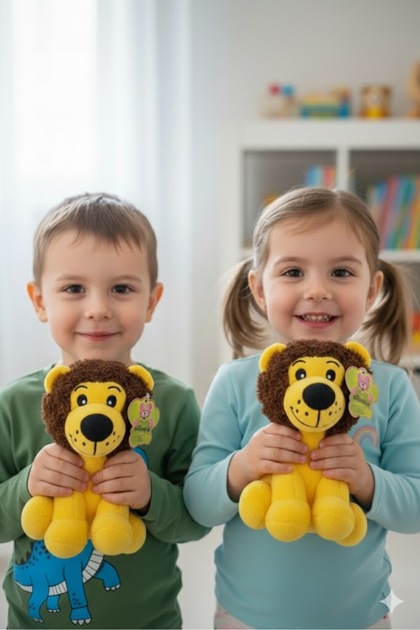 Sevimli Peluş Aslan Oyuncak Uyku Arkadaşı Ormanlar Kralı