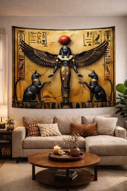 Egyptian Mythology Goddess Isis Wall Covering Wall Tapestry Wall Tapestry