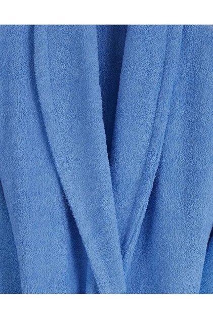Large Size Shawl-Collar Cotton Bathhouse Sauna Blue Oversized Women Men Unisex 3XL 4XL Bathrobe