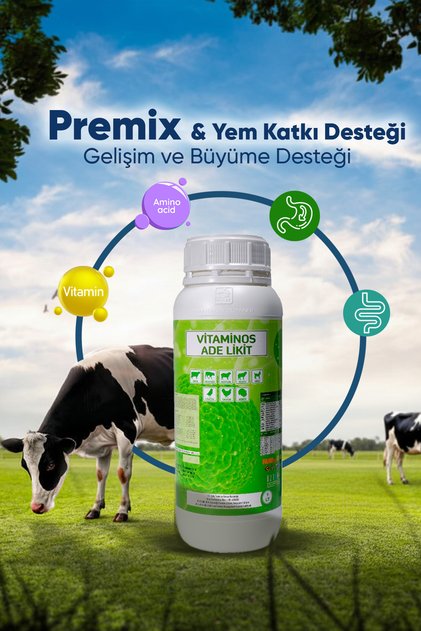 Vitaminos Ade Likit Buzağı Kuzu Oğlak Büyüme Destekleyici