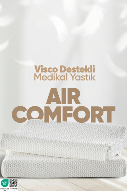 Neck Support Pillow - Visko Pillow for Neck Alignment Single-Sided Luxury [Air Comfort]