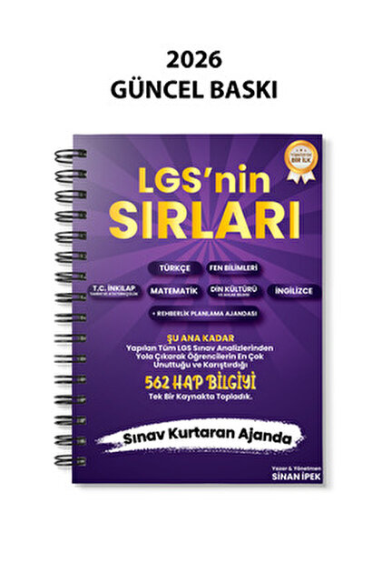 Alan Yayınları Sinan Ipek 8. Sınıf Tüm Dersler Lgs'nin Sırları