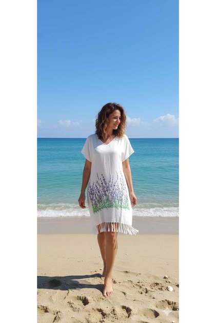 Lavender Pattern Peshtemal Beach Dress