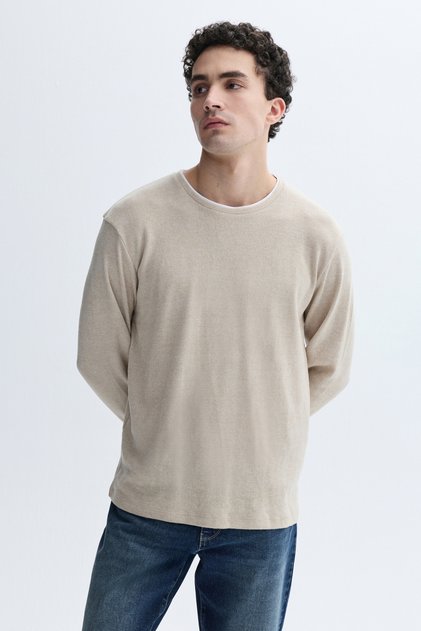 Men's Red Crew Neck Sweatshirt