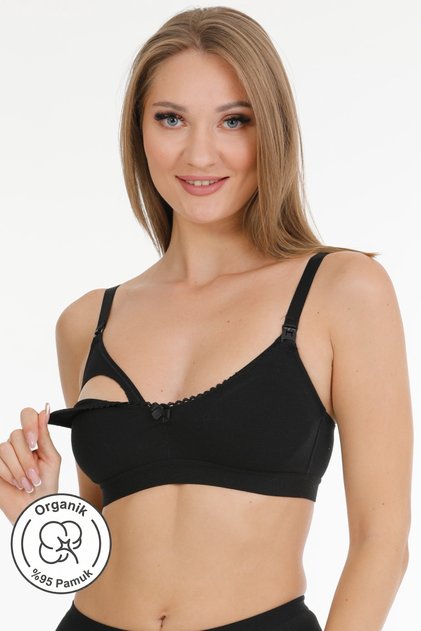 SUtien pentru alaptare CU DANTELA FARA CAPLA NEGRU