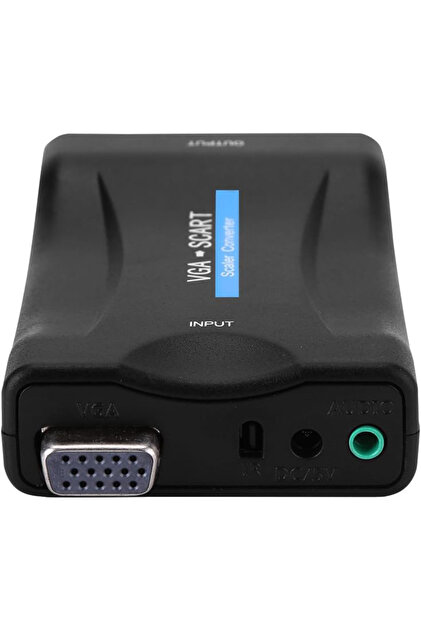 Coverzone VGA to SCART Dönüştürücü Scaler Kutusu PC Laptop TV