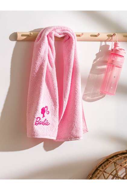 Pink Barbie Embroidered Women's Sports Towel 30X110 cm from Renkli̇mağazadan