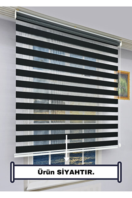 Zebra Stor Güneşlik Perde - TEK PERDE 2 FONKSİYON (TÜL+GÜNEŞLİK) - Alüminyum Aksam