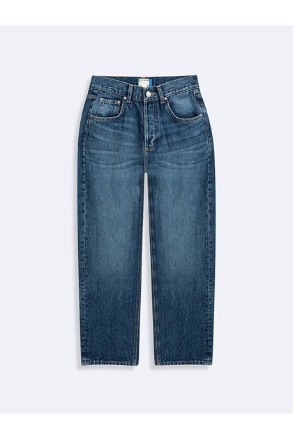 Julen Straight Leg High Waist Blue Jeans