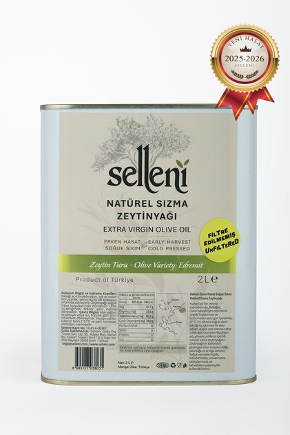 Erken Hasat Natürel Sızma Zeytinyağı Edremit Premium Filtresiz 2 L (2025-26)