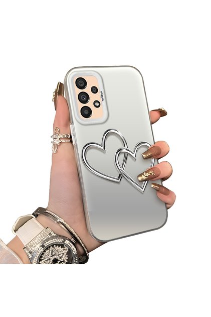 Samsung Galaxy A33 5g Compatible Interconnected Hearts Silicone Protective Case
