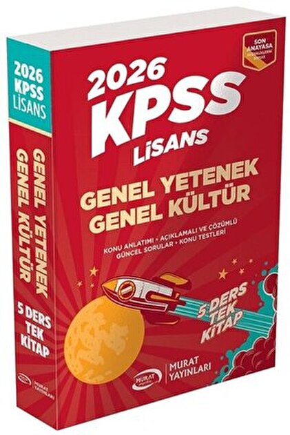 Murat Yayınları 2026 KPSS Lisans- Genel Yetenek - Genel Kültür Tek