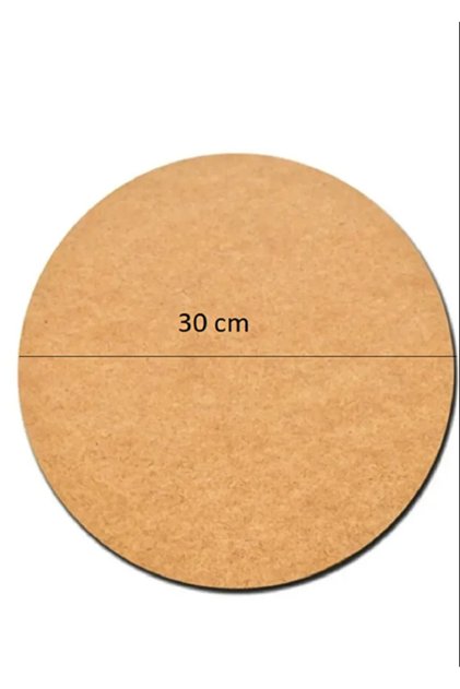 12 Pieces 30 cm Diameter 3 mm (2.7 mm) Raw Mdf Duralite Circle Plate Supla Base