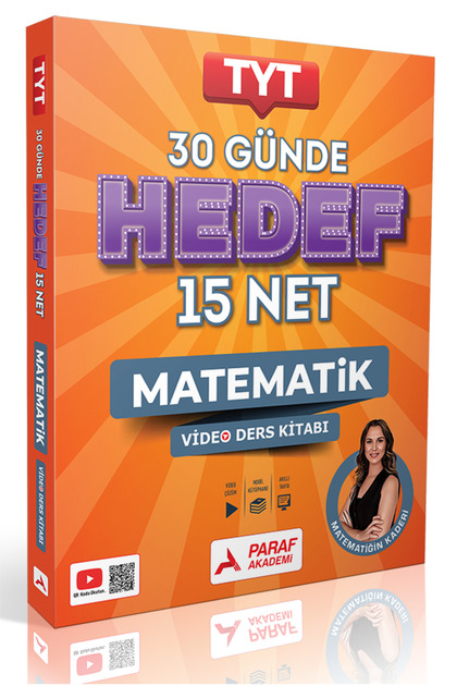 PARAF AKADEMİ TYT 30 GÜNDE HEDEF 15 NET MATEMATİK VİDEO DERS KİTABI