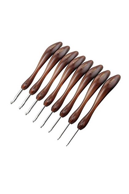 Plastik Ergonomik Saplı Örgü Tığ Seti 8 Farklı Numara (2.5-3-3.5-4-4.5-5-5.5-6)