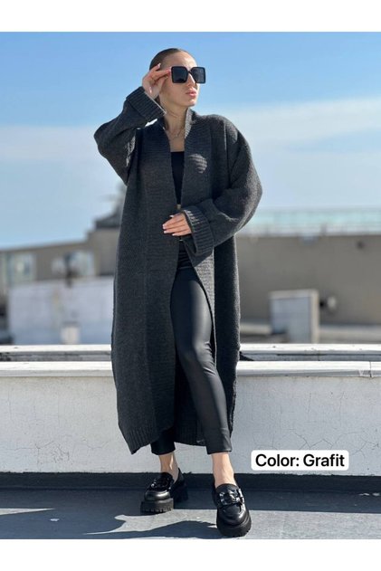 Oversized Cashmere Long Cardigan