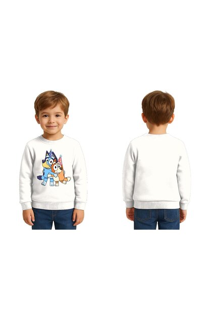 Unisex Bluey Printed Children's Swaetshirt 3 Thread Raster