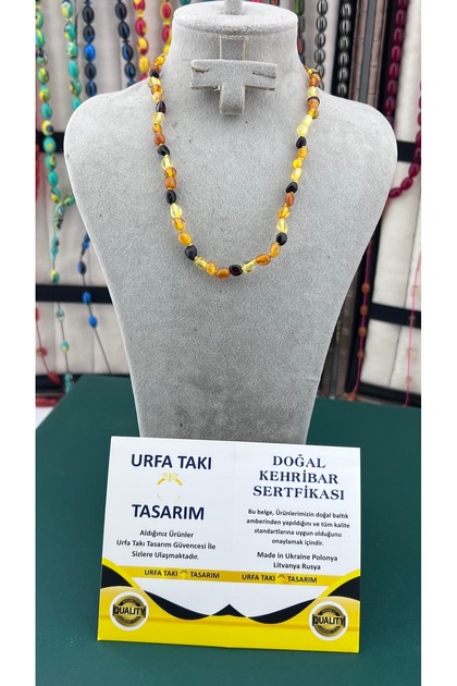 Urfa Takı Tasarım Kehribar Çocuk Kolyesi Sertifikalı