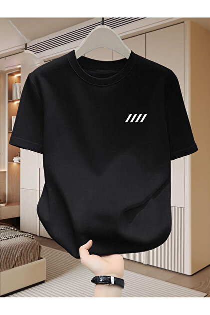 Patterned Regular Fit 100% Cotton T-Shirt for Men