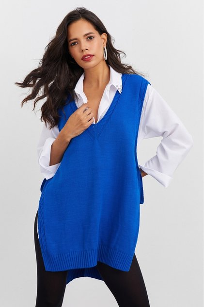 Women's Cobalt Knitwear Sweater Be271