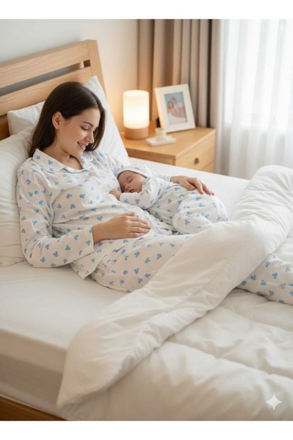 ANNE PİJAMA BEBEK TULUM SET MİCKEY DESENLİ ANNE VE BEBEĞİN İLK UYUMU
