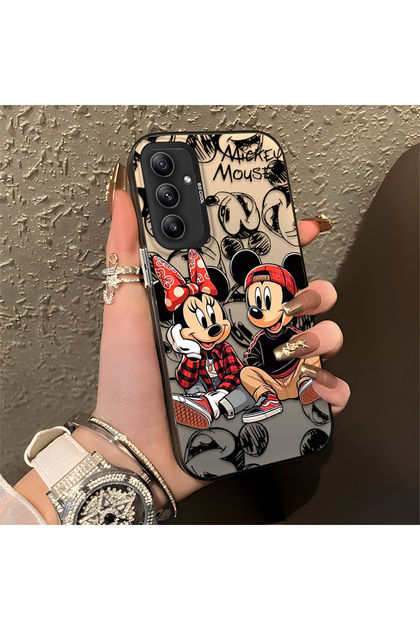 Samsung Galaxy A34 Compatible Silicone Edge Hard Back Anti-Fall Case Classic Mickey Mouse